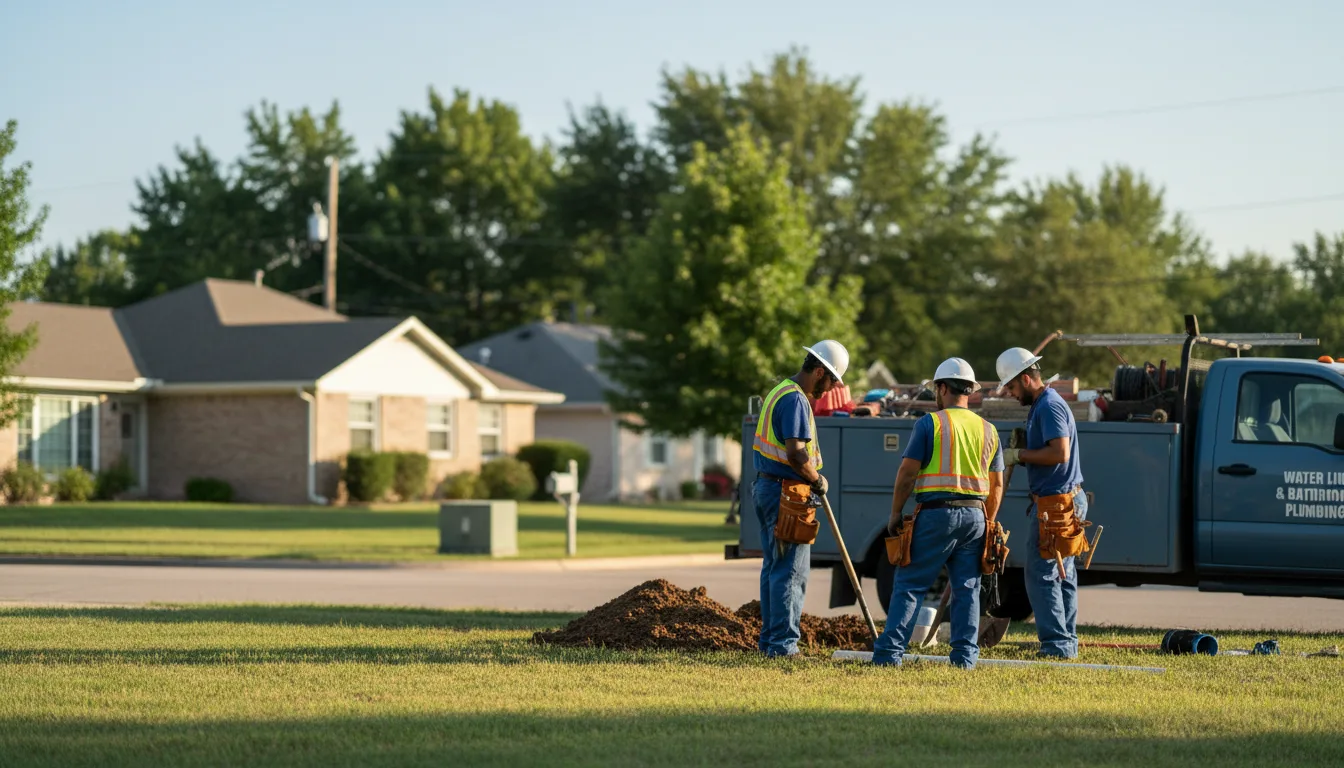 Residential water line and bathroom plumbing service in Henrietta, NY